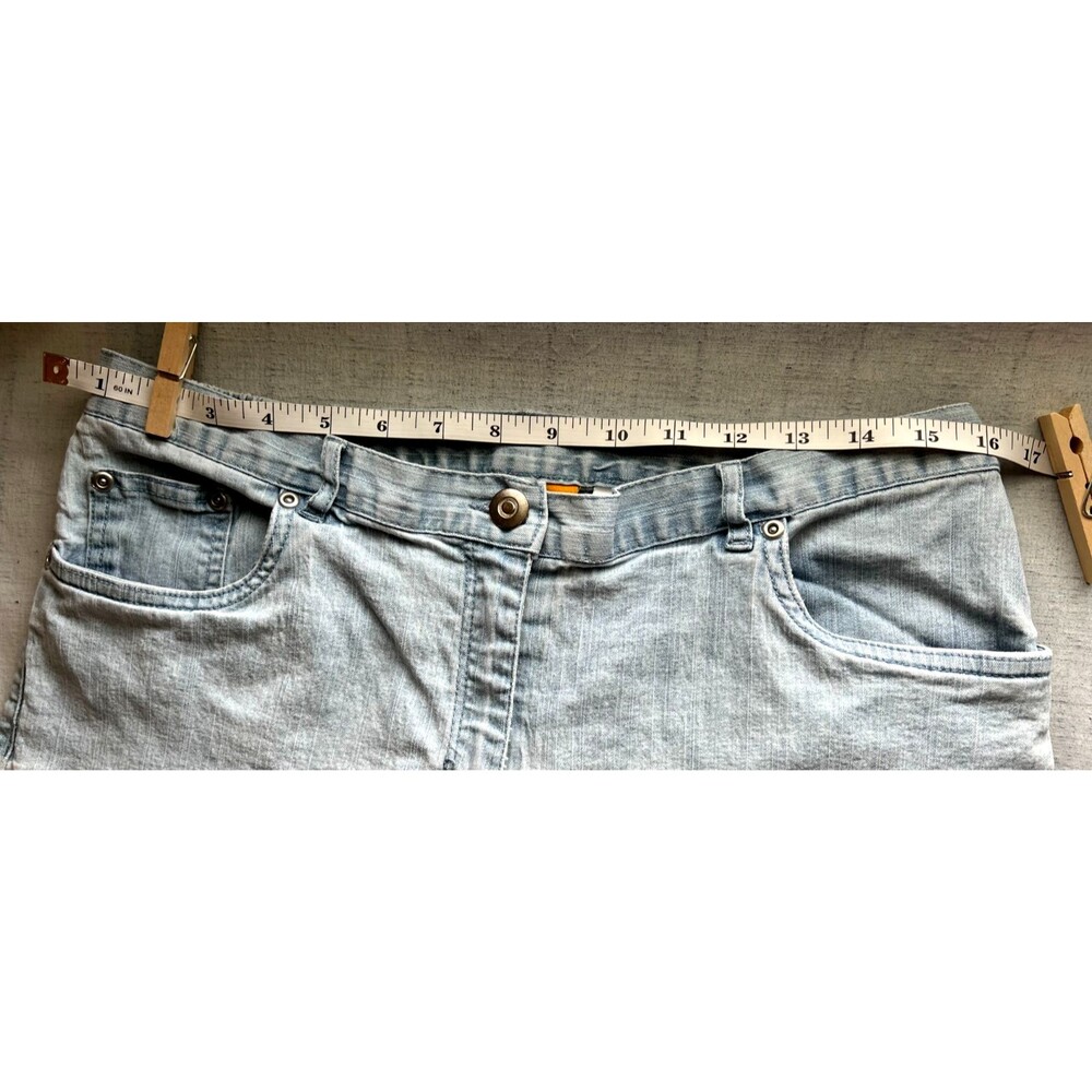 Ruby Rd Light Wash Ladies Capri's with leg embellishments & slits Size 10 - Picture 7 of 9